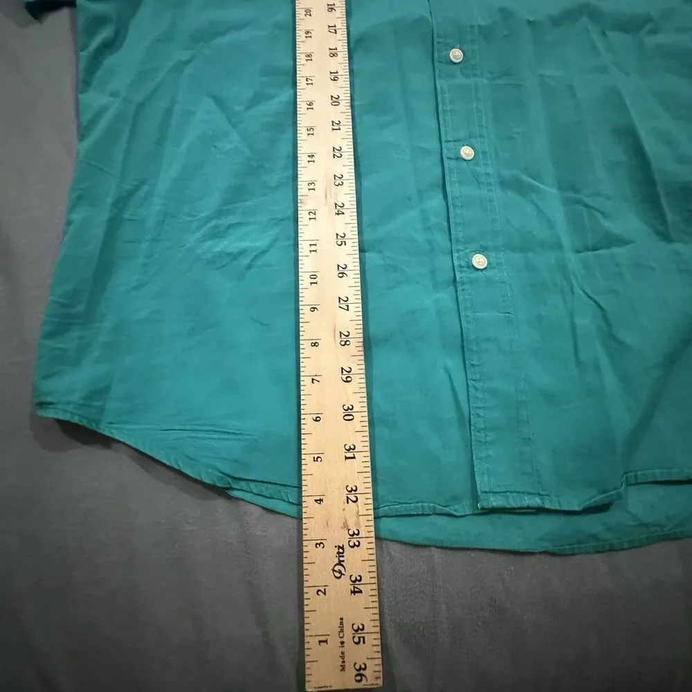 Vintage 90s Chaps Ralph Lauren Shirt Mens L Crest Crown Logo Short Sleeve Green